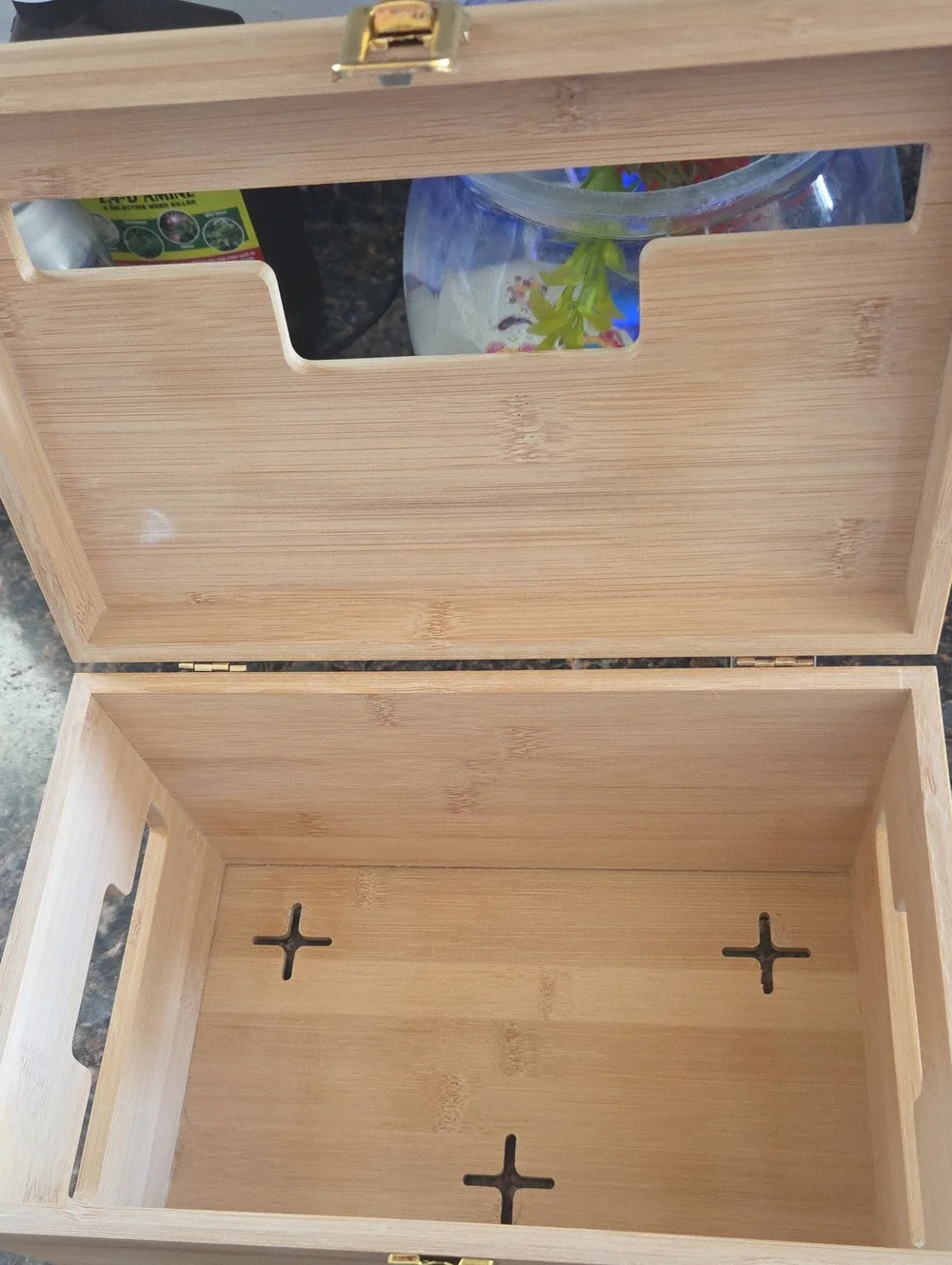 Bamboo Wood Trash Bag Box